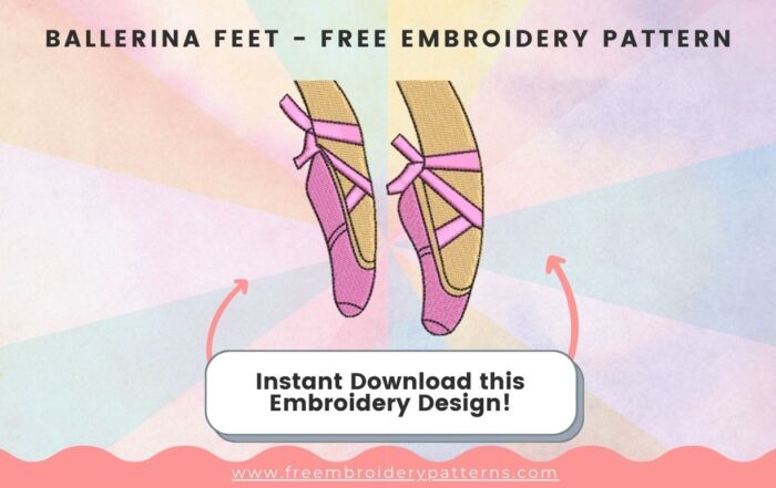 Ballerina feet - Free Embroidery Pattern