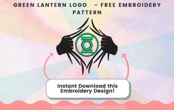 Green Lantern Logo Free Embroidery Pattern