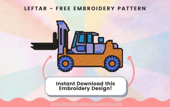 Leftar Free Embroidery Pattern