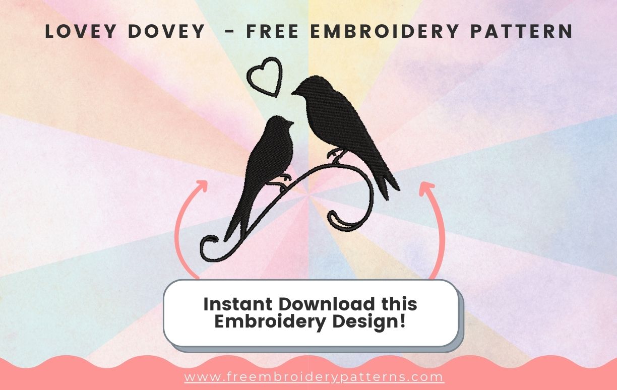 Lovey Dovey Free Embroidery Pattern