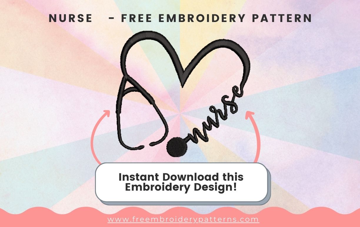 Nurse Free Embroidery Design