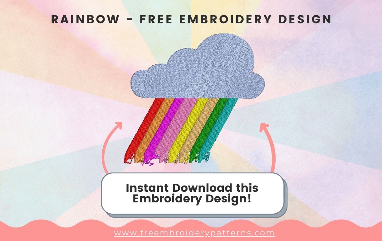 Rainbow Free Embroidery Design