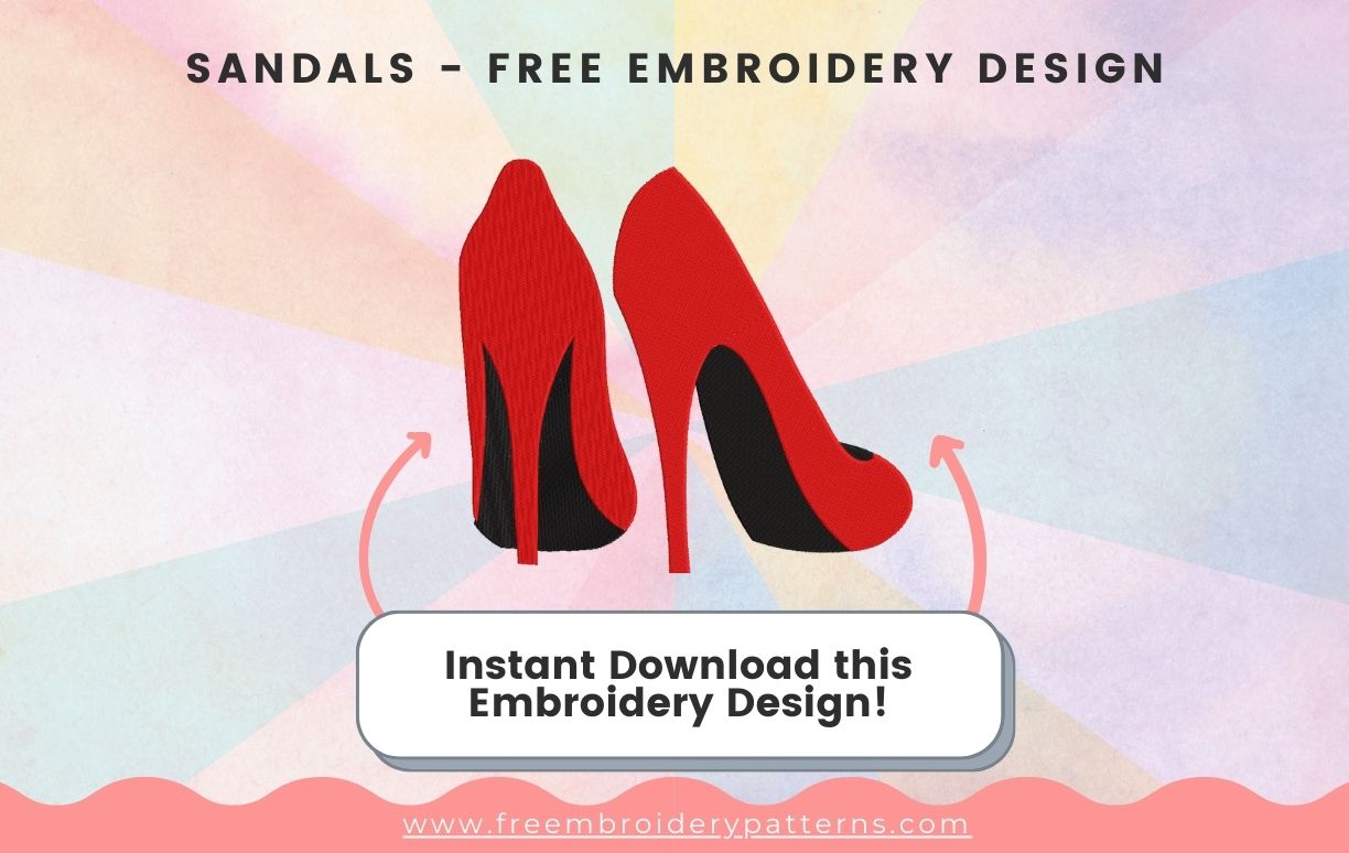 Sandal Free Embroidery Designs