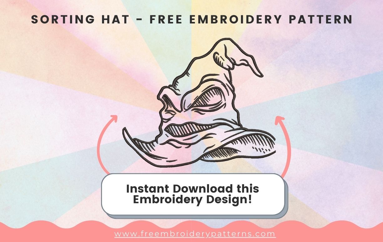 Sorting Hat Free Embroidery Pattern