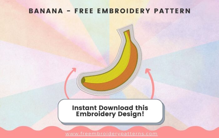 Banana Free Embroidery Pattern