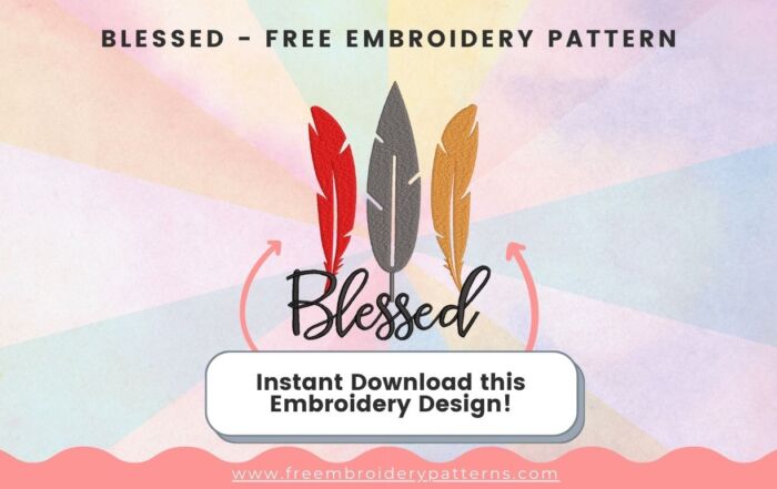 Blessed Free Embroidery Pattern