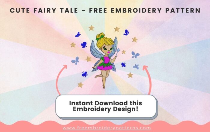 Cute Fairy Tale Free Embroidery Pattern