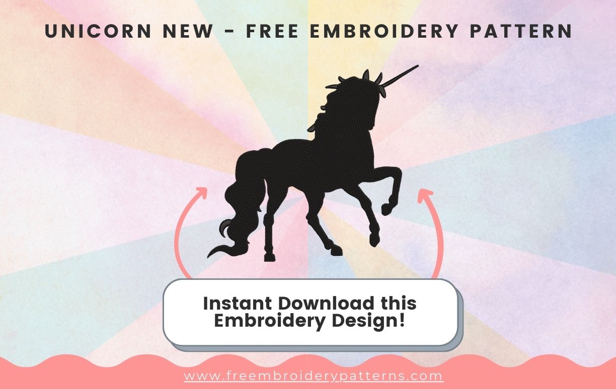 Unicorn New Free Embroidery Pattern