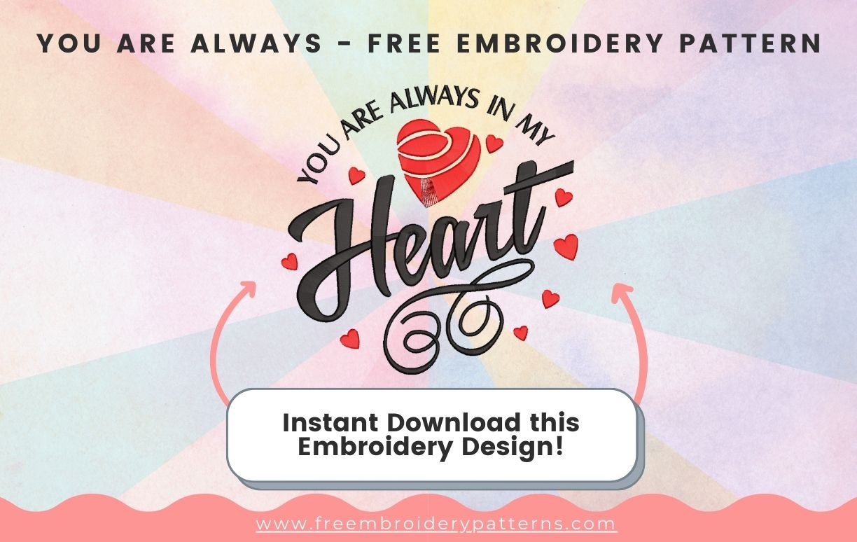 You Are Always Free Embroidery Pattern