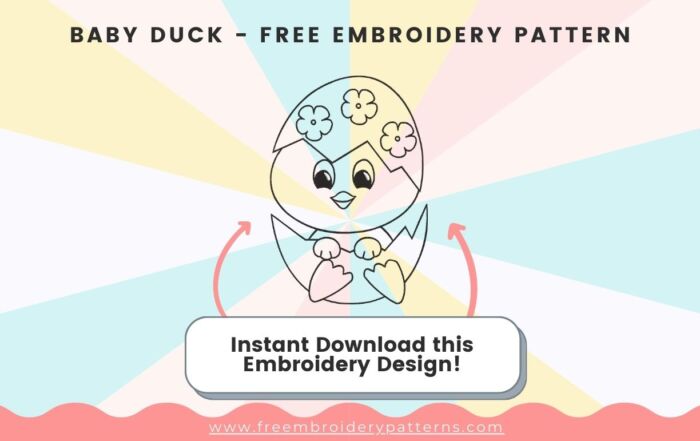 Baby Duck Free Embroidery Design