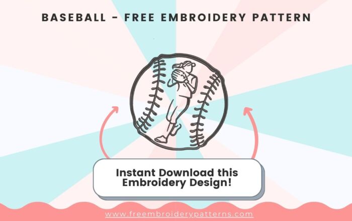 Baseball Free Embroidery Design
