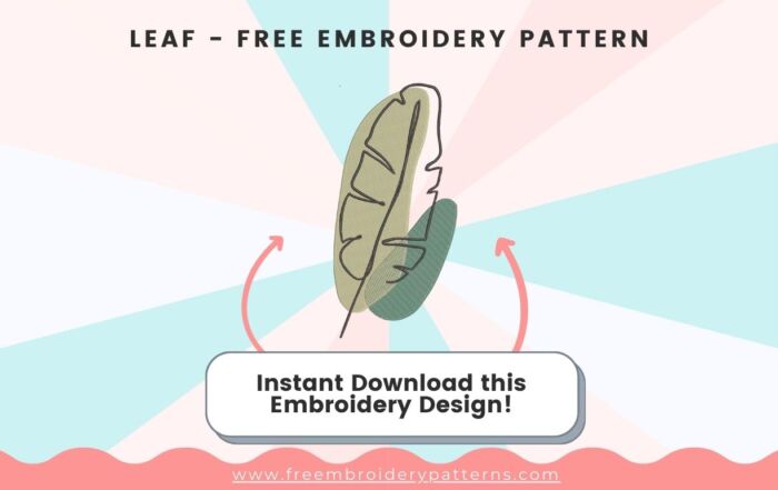 Leaf Free Embroidery Design
