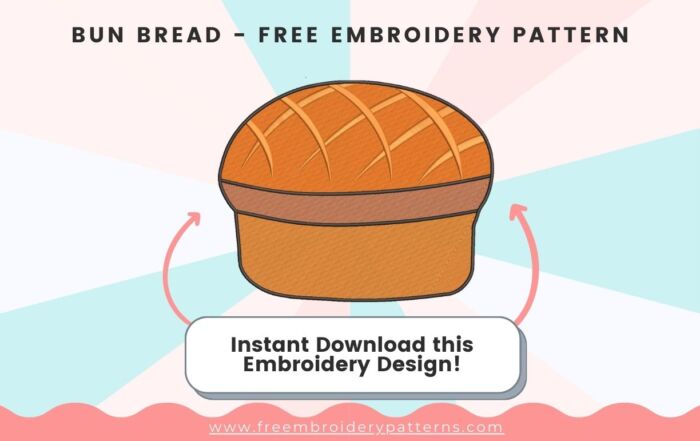 Bun Bread Free Embroidery Design