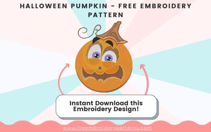 Halloween Pumpkin Free Embroidery Design