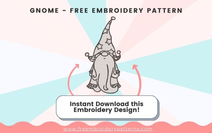 Gnome Free Embroidery Design