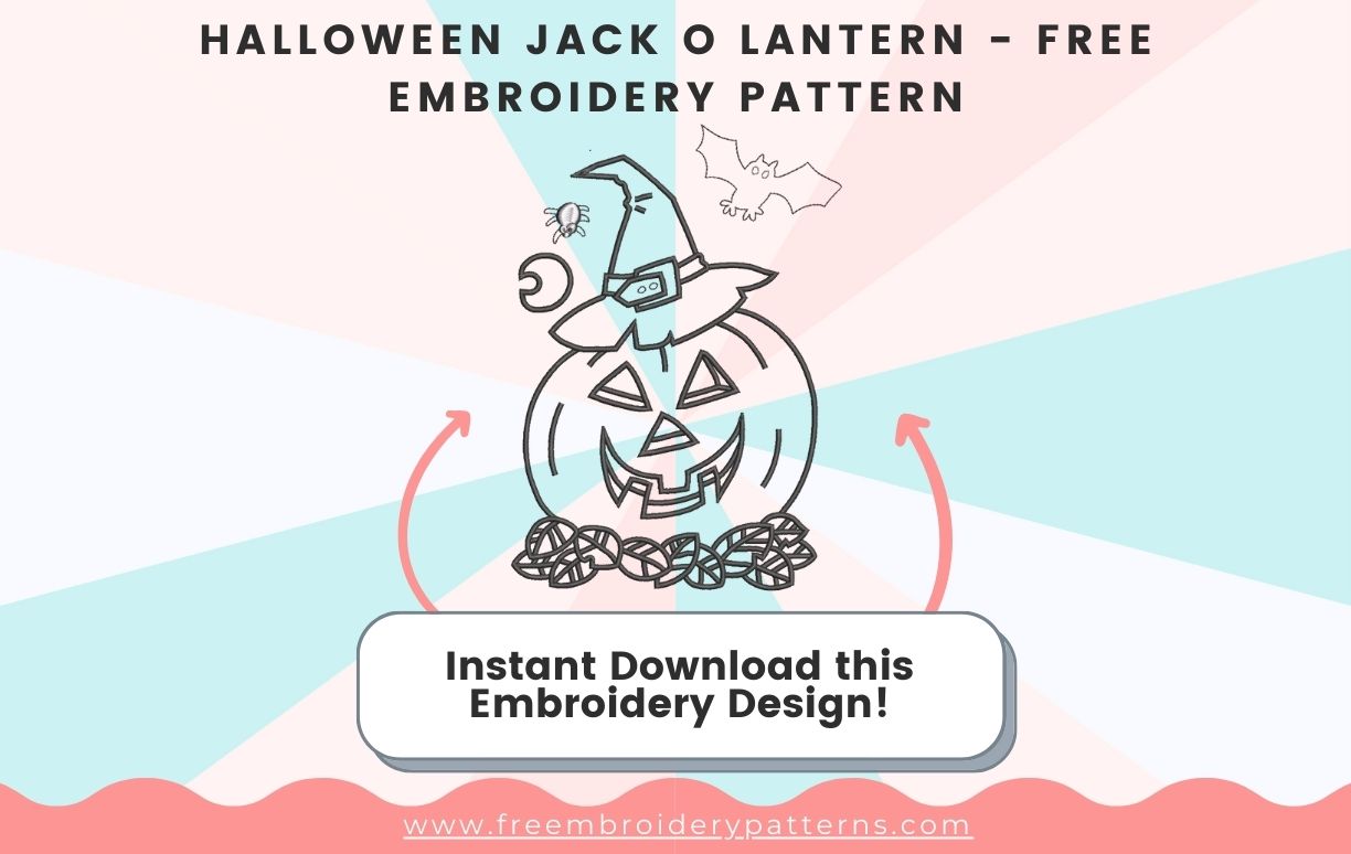 Halloween Jack O Lantern Free Embroidery Design Halloween Jack O Lantern Free Embroidery Design