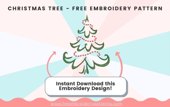 Christmas Tree Free Embroidery Design