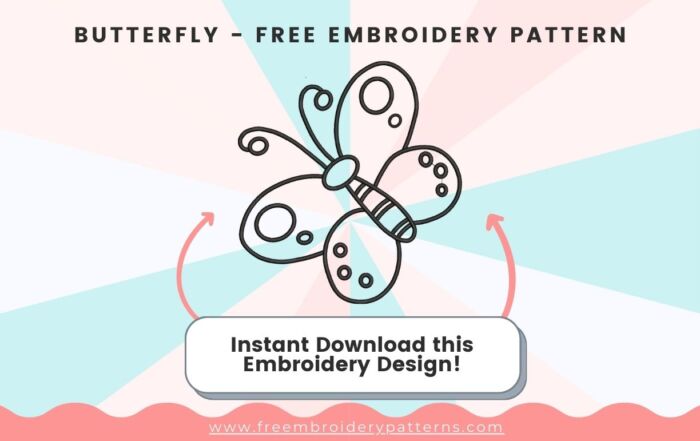 Butterfly Logo Free Embroidery Pattern