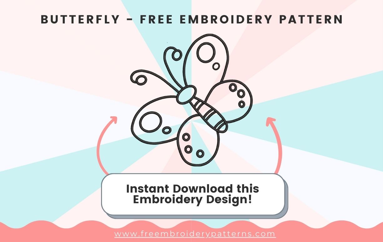 Butterfly Logo Free Embroidery Pattern