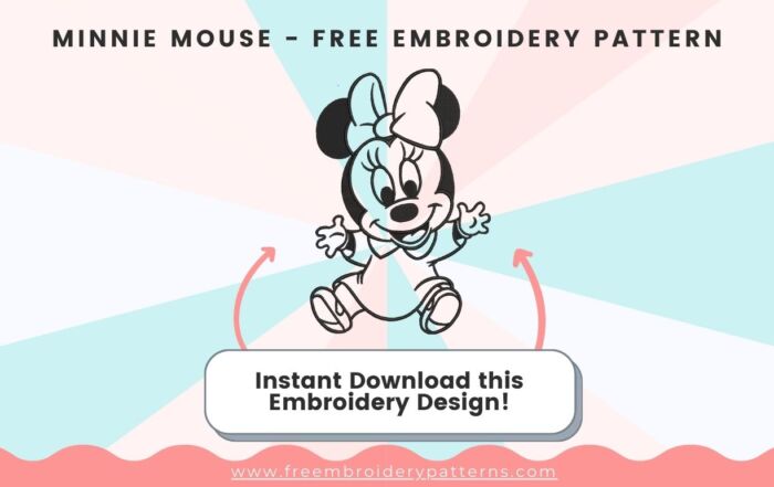Minnie Mouse Free Embroidery Pattern