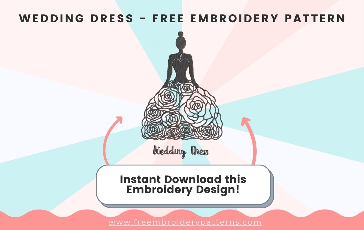 Wedding Dress Free Embroidery Pattern